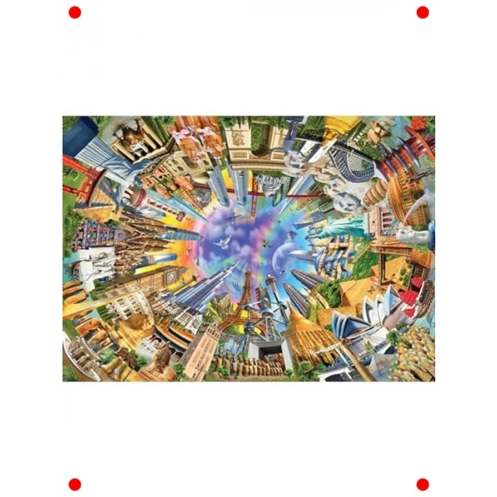 Dünya Anıtları Temalı 3000 Parça Yapboz
