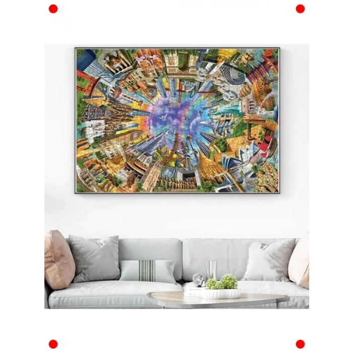 Dünya Anıtları Temalı 3000 Parça Yapboz