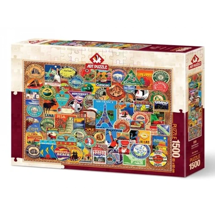 Dünya Gezgini Temalı 1500 Parça Puzzle ile Keşfet