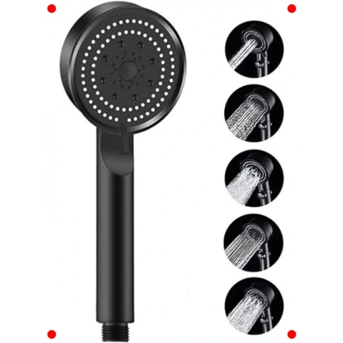 Duş Başlığı, 5 Fonksiyonlu, Yüksek Basınç