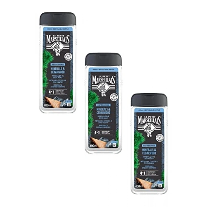 Duş Jeli Men Serisi 3 x 400 ml Sedir ve Neral