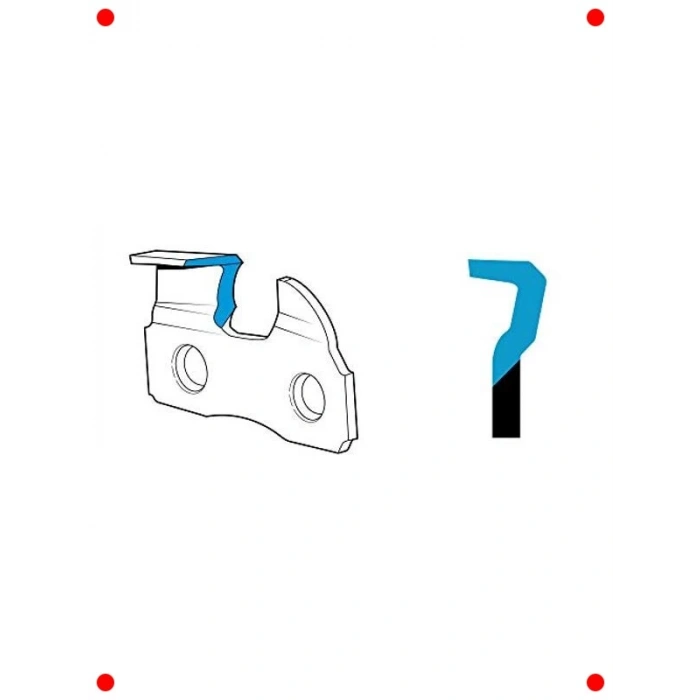 Düşük Profil Testere Zinciri, 3/8, 52 Bağlantı