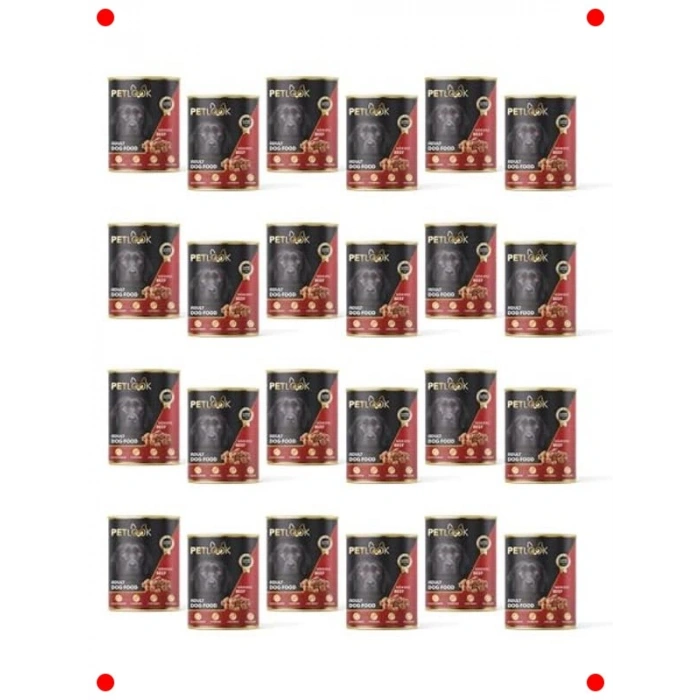 Düşük Tahıllı Sığır Etli Yetişkin Köpek Konservesi 24x415g