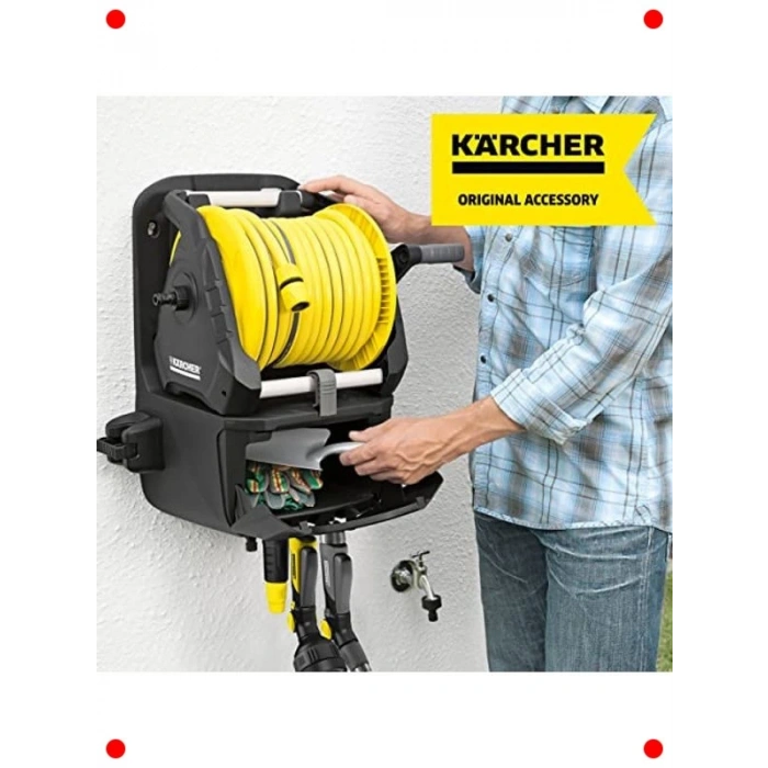 Duvara Monte Hortum Makarası Seti - 15 Metre Hortumlu