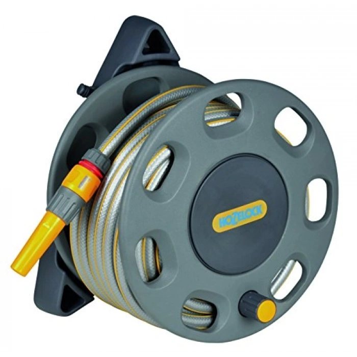 Duvara monte hortum sarma makara seti, 15 m hortum kapasiteli