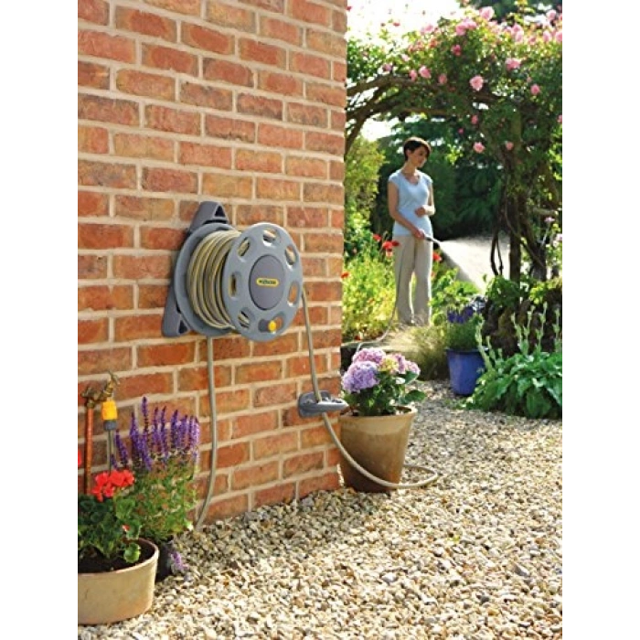 Duvara monte hortum sarma makara seti, 15 m hortum kapasiteli