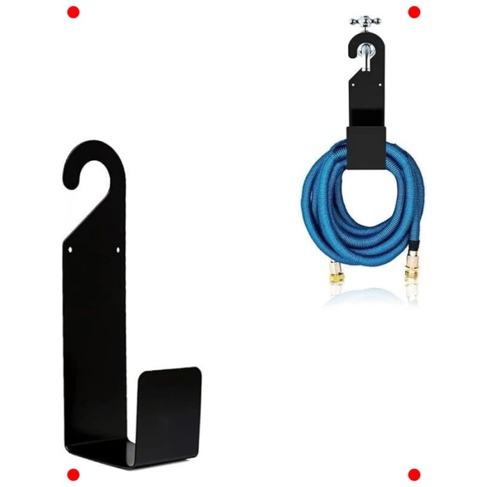 Duvara Monte Metal Bahçe Hortumu Tutucu