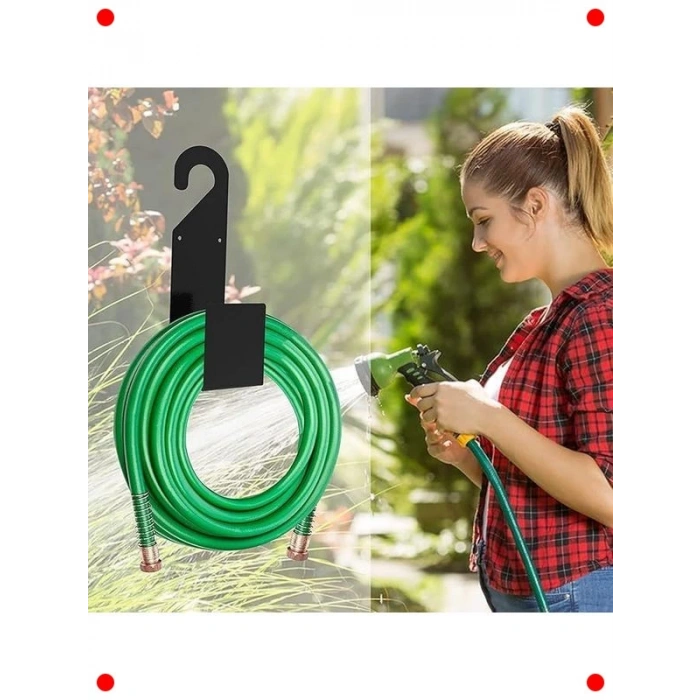 Duvara Monte Metal Bahçe Hortumu Tutucu