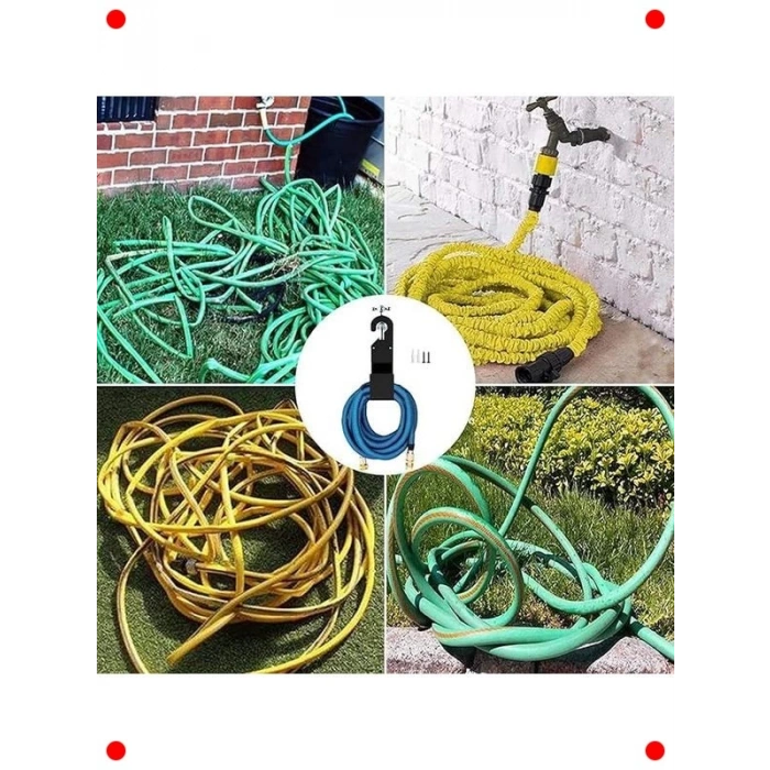 Duvara Monte Metal Bahçe Hortumu Tutucu