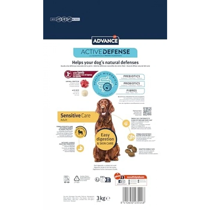 Duyarlı Köpek Maması, Kuzu Etli ve Pirinçli, 3 kg