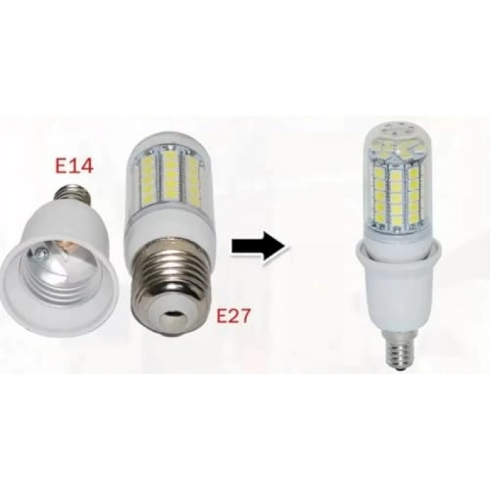 E14-E27 Duy Dönüştürücü, Sıcaklığa Dayanıklı ABS Plastik