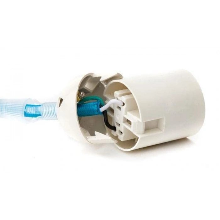 E14 (İnce) Siyah Düz Duy - Avize Duy, Abajur Duy, Masa Lambası Duy