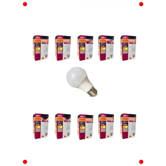 E27  Ampul Seti - Sıcak Sarı Işık (10 Adet)