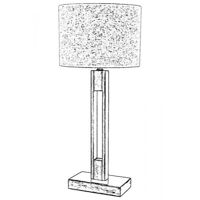 E27 Metal Masa Lambası, 35 cm Boyutunda, Eskitme Kaplama