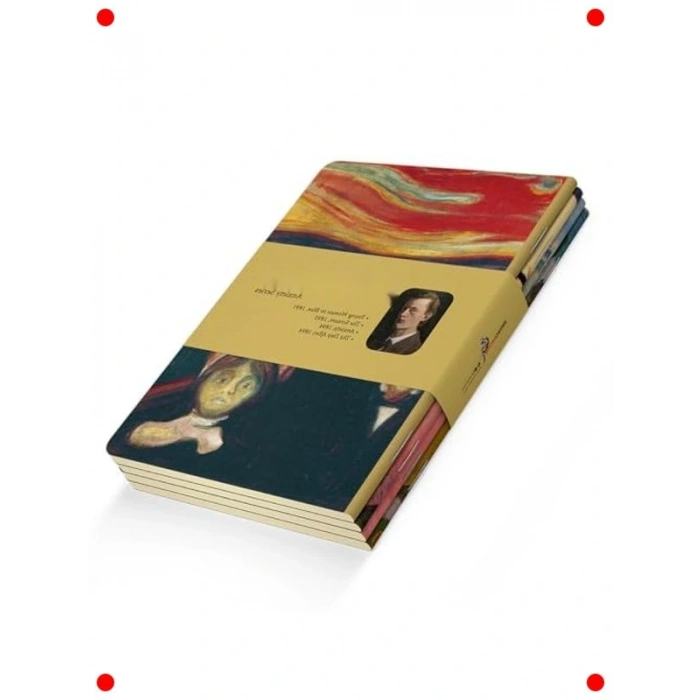 Edward Munch Temalı A5 Çizgisiz Defter Seti (4lü)