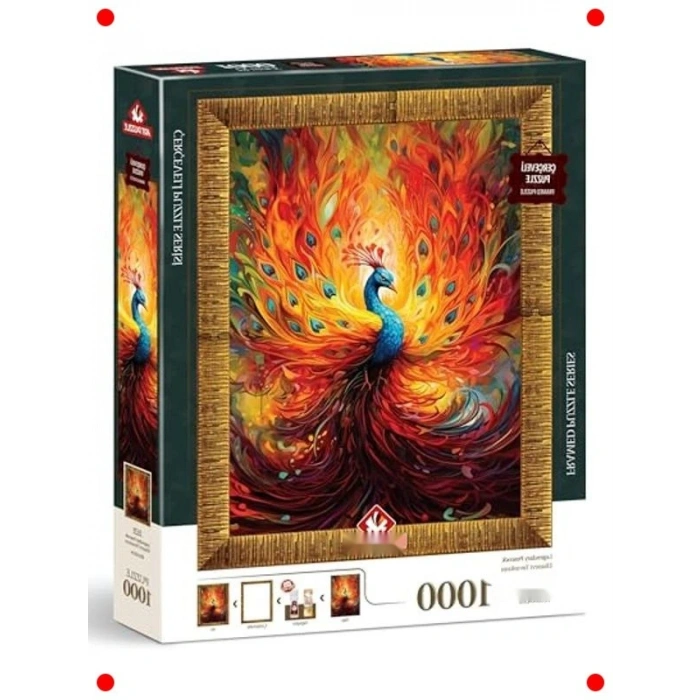 Efsanevi Tavuskuşu 1000 Parça Çerçeveli Yapboz