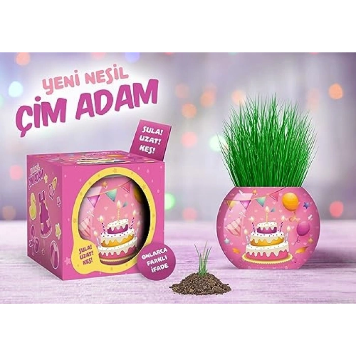 Eğitici 6lı Doğum Günü Temalı Çim Adam Seti