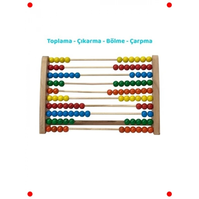 Eğitici Ahşap Hesap Abaküsü