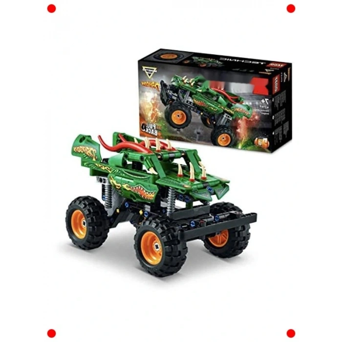 Ejderha Canavar Kamyon Yapım Seti, 2si 1 Arada, Çek-Bırak