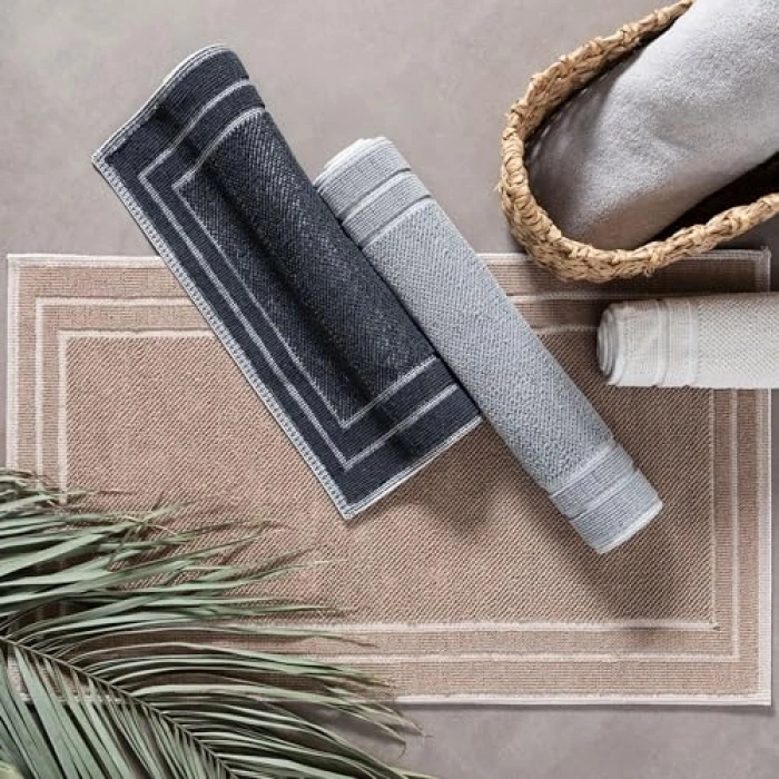 Ekru Banyo Paspası, 60x100 cm Ölçülerinde