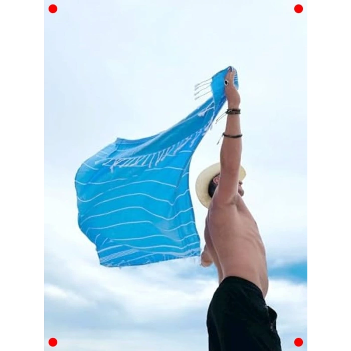 Ekstra Büyük Pamuklu Hızlı Kuruyan Plaj Havlusu