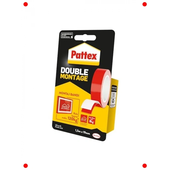 Ekstra Güçlü Çift Taraflı Montaj Bandı | 120kg Taşıma