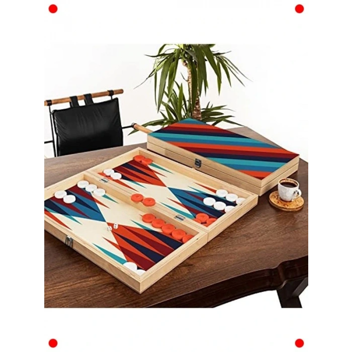 El Yapımı Modern Tavla Seti - Huş Kontrplak