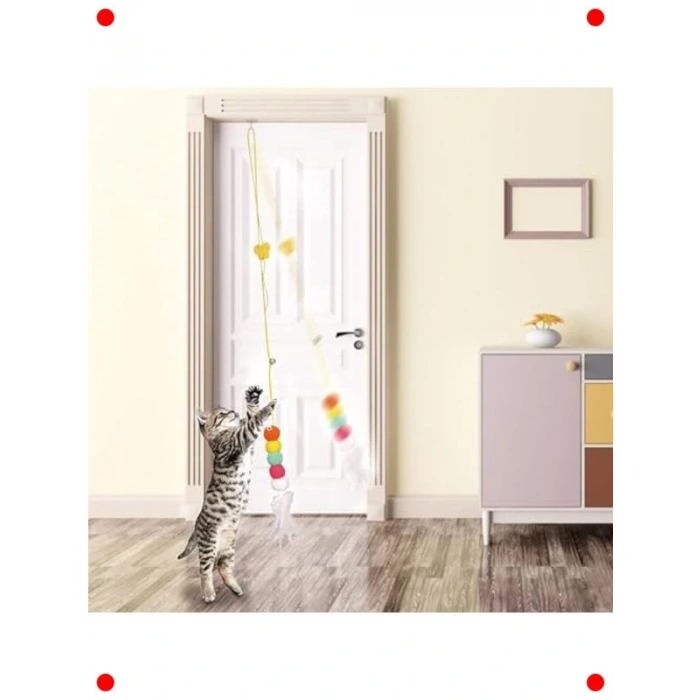 Elastik Kendinden Yapışkanlı Kedi Oyun Oltası