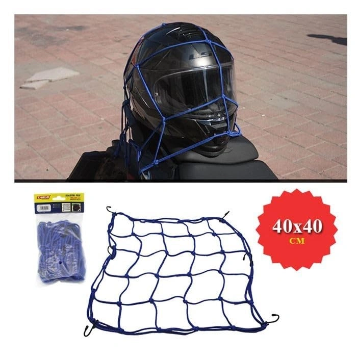 Elastik Mavi Kask Filesi 40x40 cm - Eşya Taşımak için Güçlü Destek