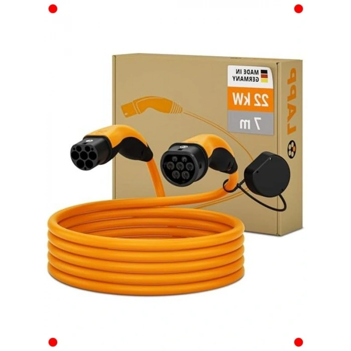 Elektrikli Araç Şarj Kablosu Tip2 (22kW, 7m)