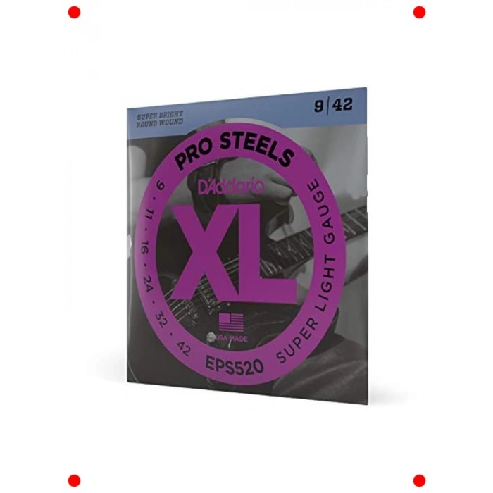 Elektro Gitar Tel Seti - XL, 9-42, Uzun Ölçek