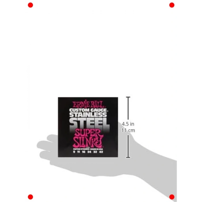 Elektro Gitar Teli Paslanmaz Çelik Süper Slinky (9-42)