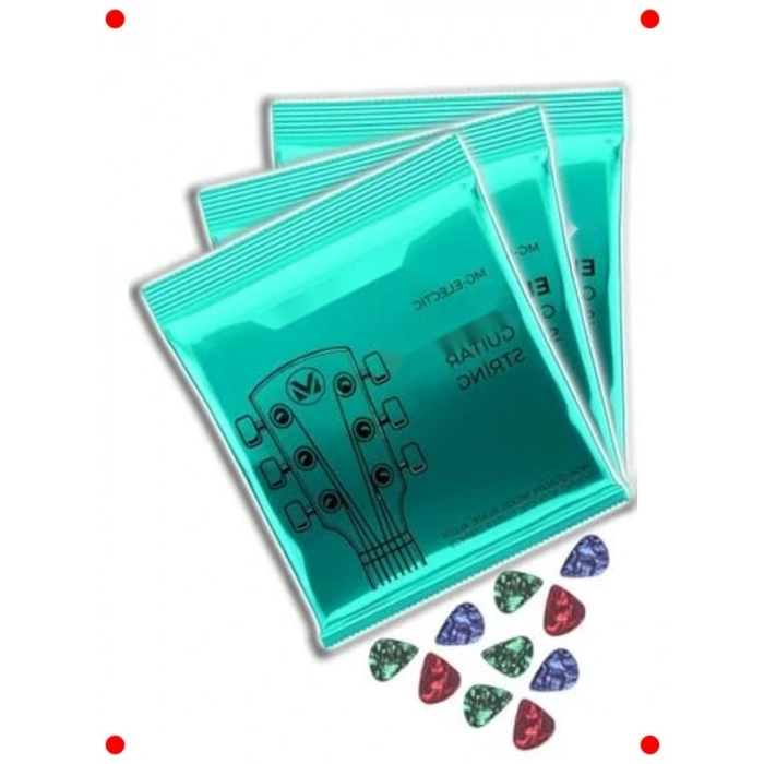 Elektro Gitar Teli Seti - 3 Takım + Penalar