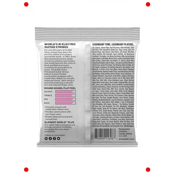 Elektro Gitar Teli Seti, 9-42 Ayar, Yassı Sarım