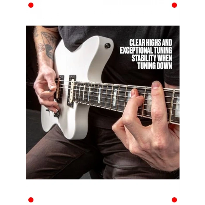 Elektro Gitar Teli Seti - Kalın Tel, Drop A Ayar İçin