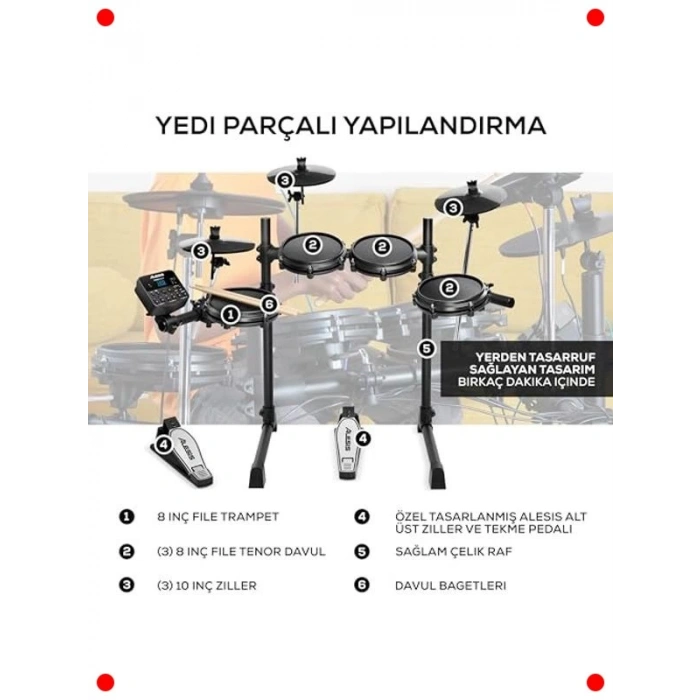 Elektronik Davul Seti - Başlangıç Mesh Pedler