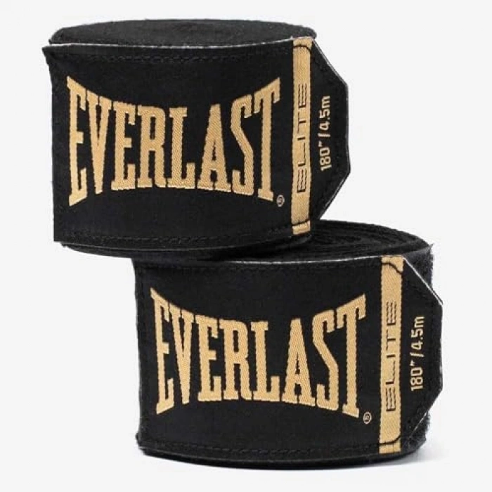 Elite Boxing Hand Wraps 180 Black/Gold