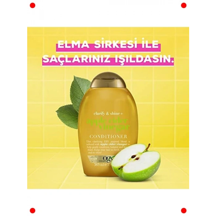 Elma Sirkesi Işıltı Veren Bakım Kremi - Yağlı Saçlar