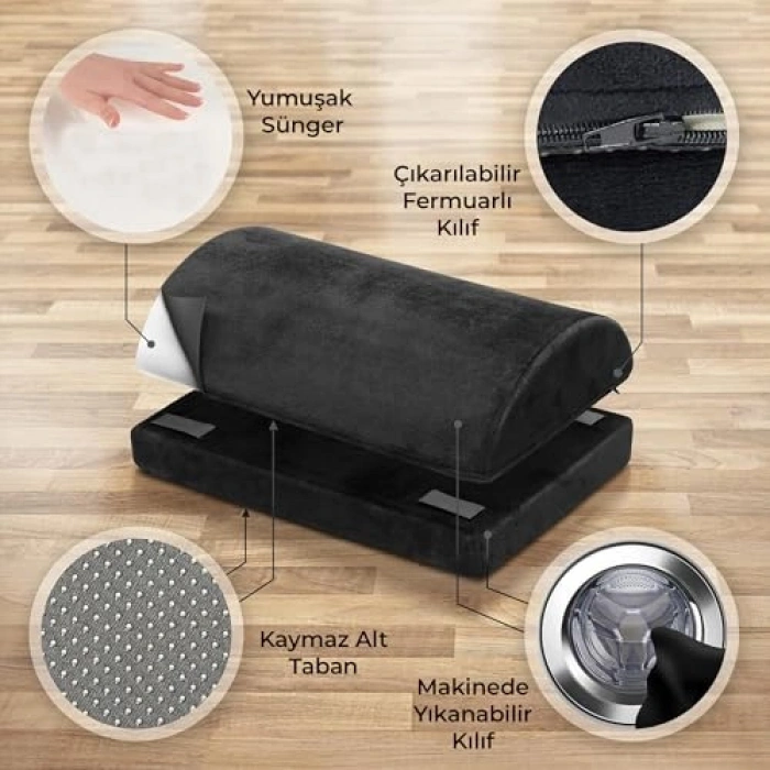 Ergonomik Ayak Desteği, Masa Altı Kullanım için Rahatlatıcı