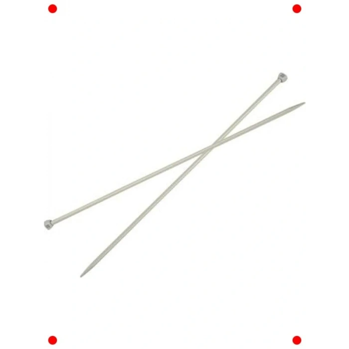 Ergonomik Beyaz Örgü Şişi - 9 Numara