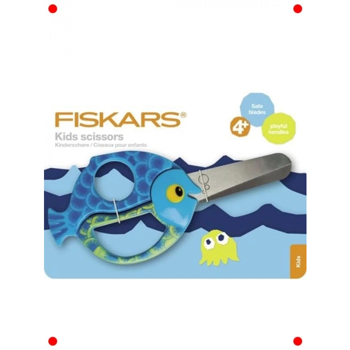 Ergonomik Çocuk Makası - Balık Motifli 13 cm