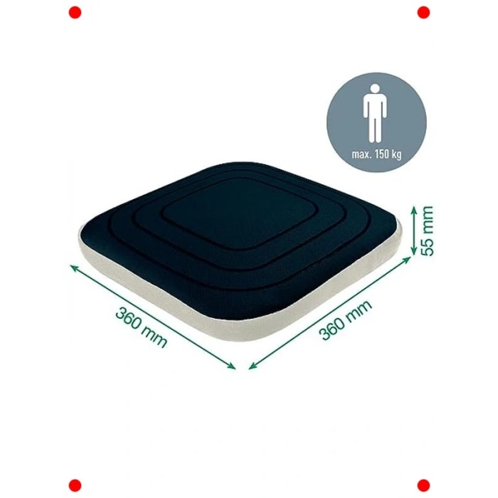 Ergonomik Denge Oturma Minderi - Kadife Gri