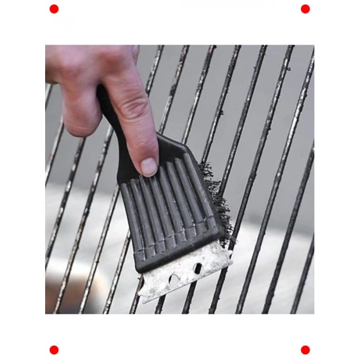 Ergonomik Paslanmaz Çelik Izgara Temizleme Fırçası