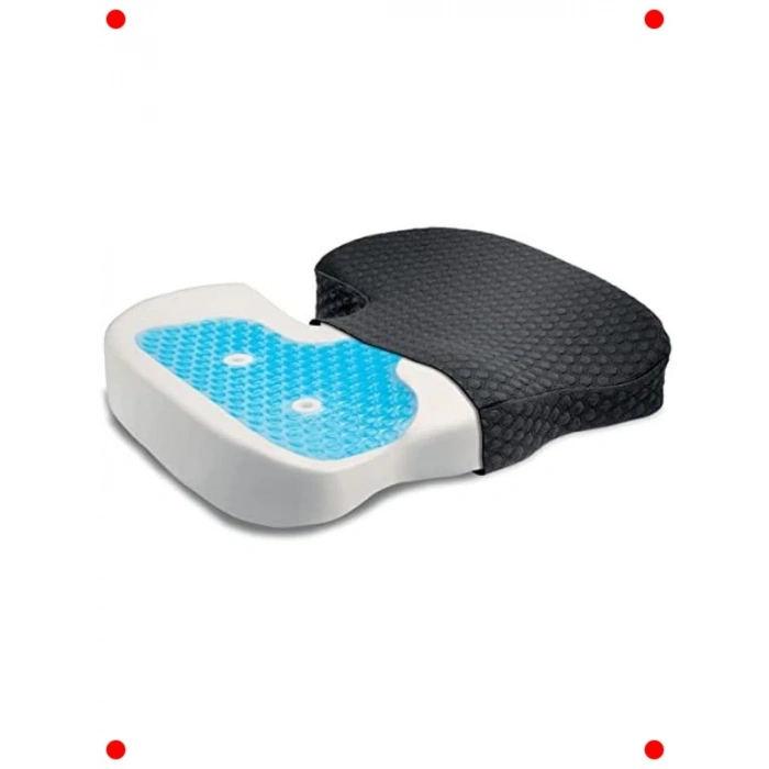 Ergonomik Soğutma Jelli Oturma Minderi Siyah