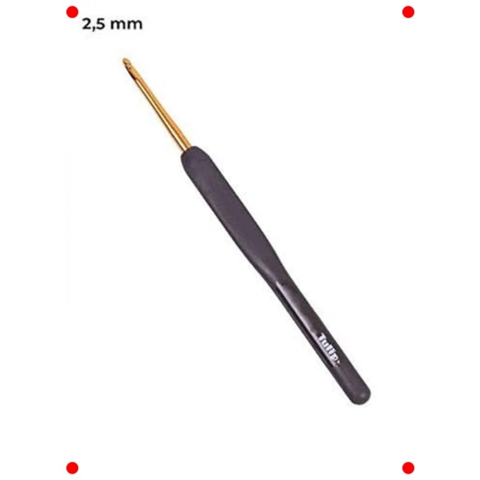 Ergonomik Yün Tığ, 2.5 mm, Kahverengi