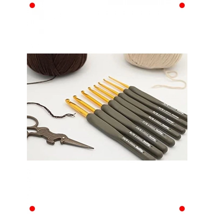 Ergonomik Yün Tığ, 2.5 mm, Kahverengi