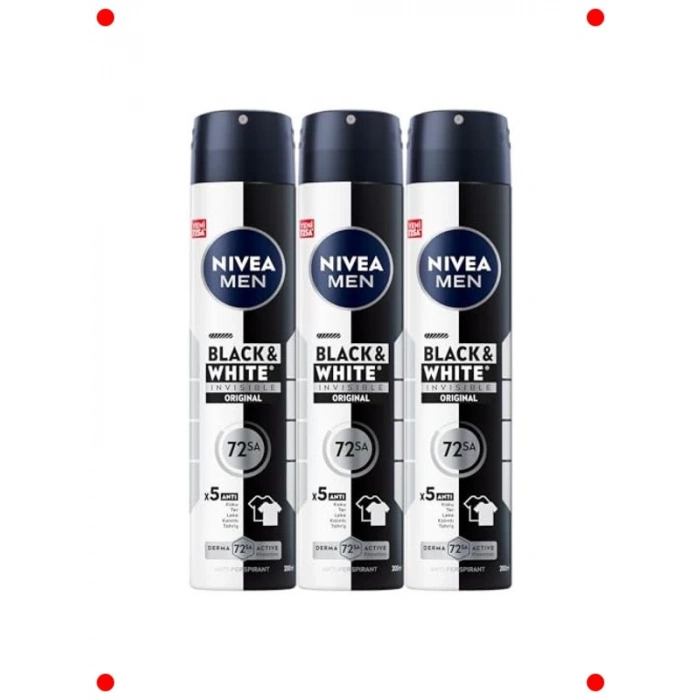 Erkek Deodorant Sprey 72 Saat Koruma Seti 3 Adet