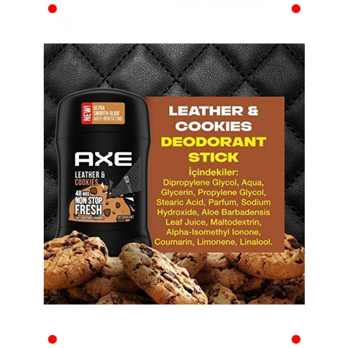 Erkek Deodorant Stick - Deri & Kurabiye Kokusu