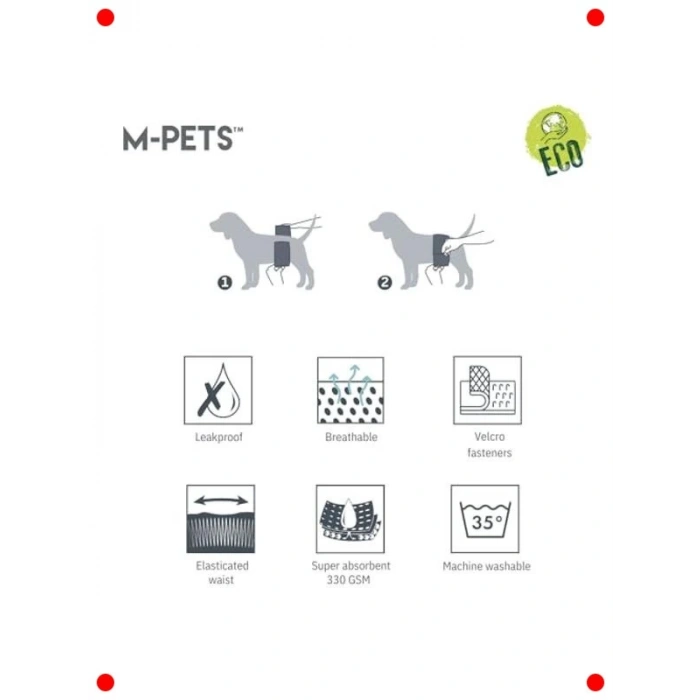 Erkek Köpekler İçin Yıkanabilir Külot, XXL Beden