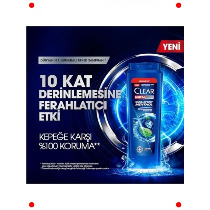 Erkek Mentollü Kepek Karşıtı Şampuan 600 ml